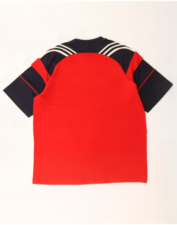 Ανδρικό T-Shirt Adidas Top UK 40/42 μεσαίο κόκκινο βαμβακερό