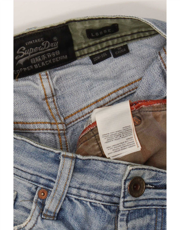 Superdry Ανδρικό Distressed Loose Jeans W30 L30 Blue Cotton