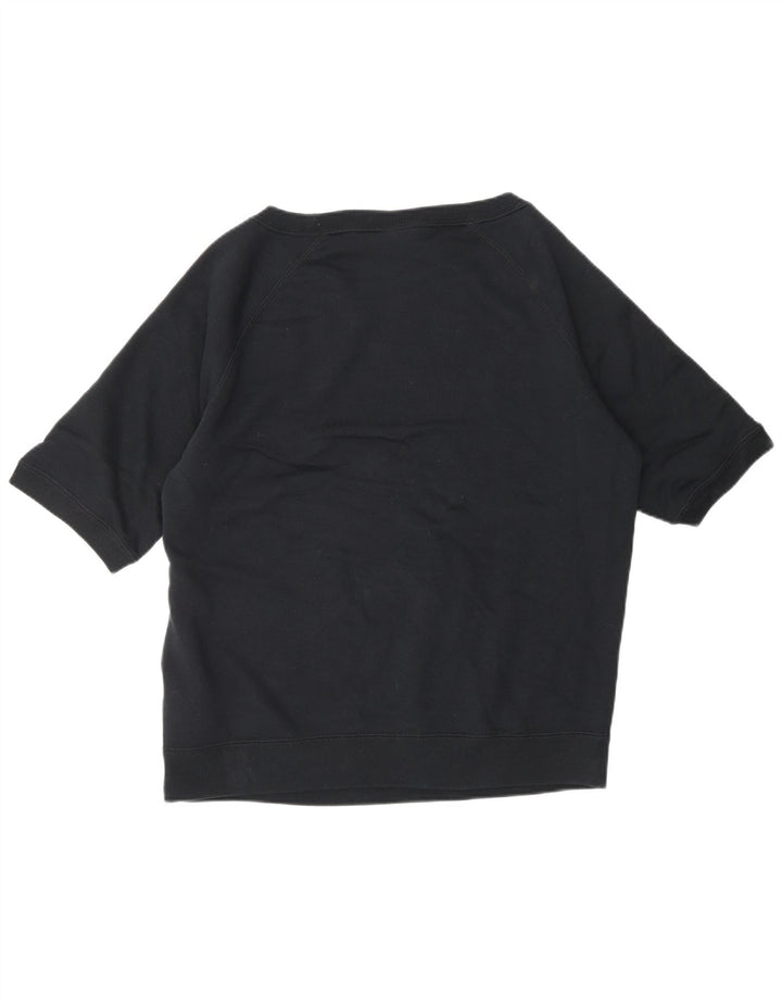 Γυναικείο κοντομάνικο φούτερ NIKE Jumper UK 16 μεγάλο μαύρο βαμβακερό