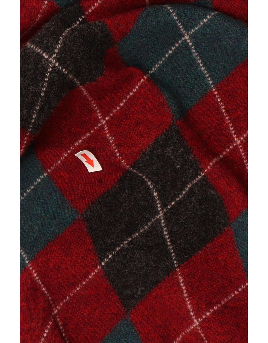 Ανδρικό πουλόβερ Rian Rucci Crew Neck Jumper IT 56 XL Red Argyle/Diamond