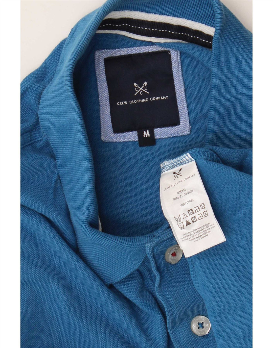 Ανδρικό Πόλο Μπλουζάκι Crew Clothing, μεσαίο μπλε βαμβακερό