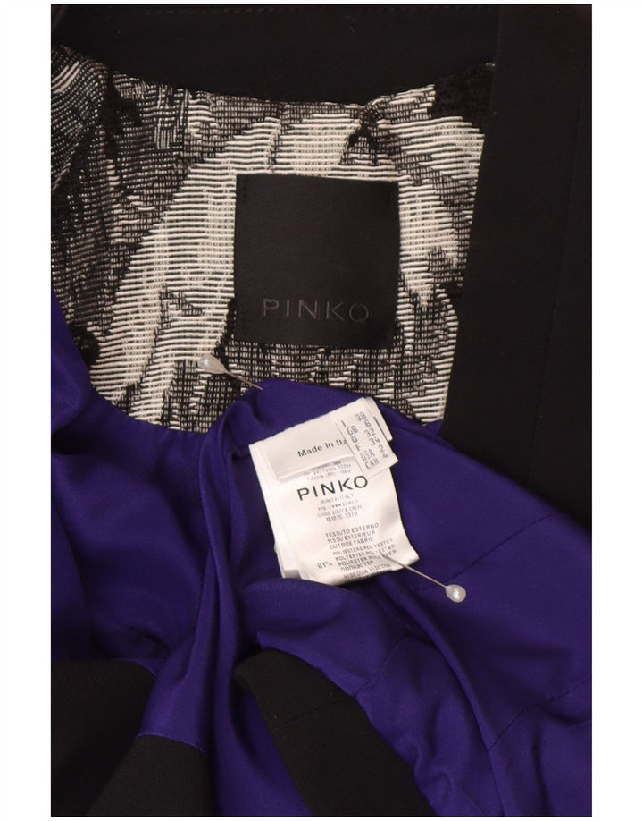 Pinko Γυναικείο σακάκι σακάκι με 1 κουμπί UK 6 XS μαύρο φλοράλ πολυεστέρα
