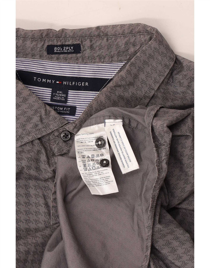 Tommy Hilfiger Ανδρικό πουκάμισο Custom Fit 2XL Γκρι βαμβακερό Houndstooth
