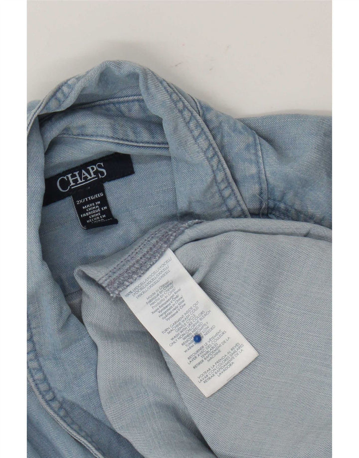 Chaps Γυναικείο Τζιν Πουκάμισο UK 20 2XL Blue Lyocell