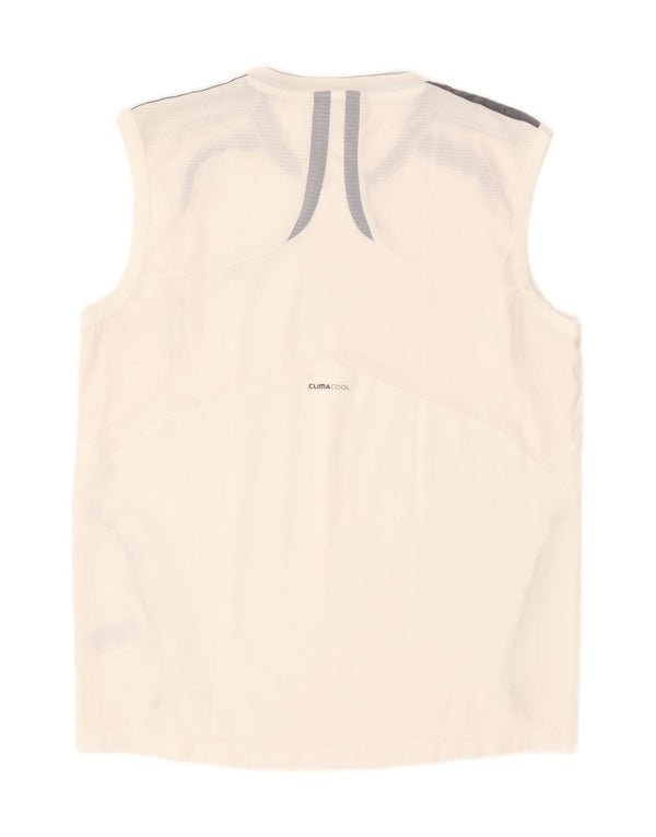 Adidas Mens Climalite Vest Top Large White Colourblock Πολυεστέρας