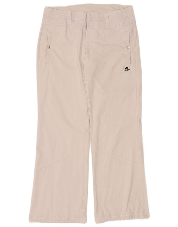 Adidas Γυναικείο Climalite Bootcut παντελόνι Chino UK 14 Medium W34 L30 White