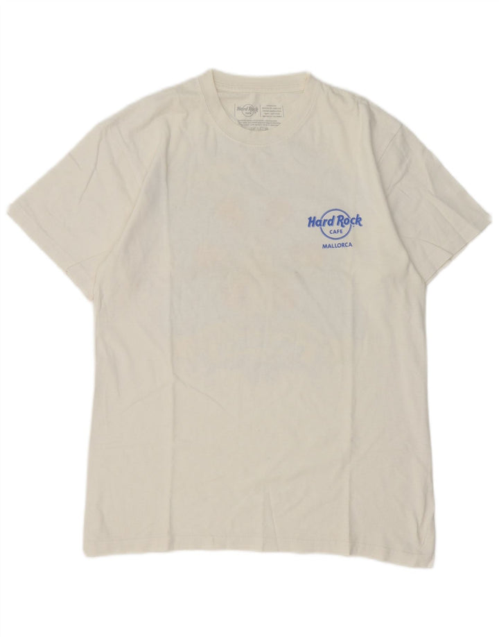 Hard Rock Cafe Ανδρικό T-Shirt γραφικό Mallorca Top Μεσαίο λευκό βαμβακερό