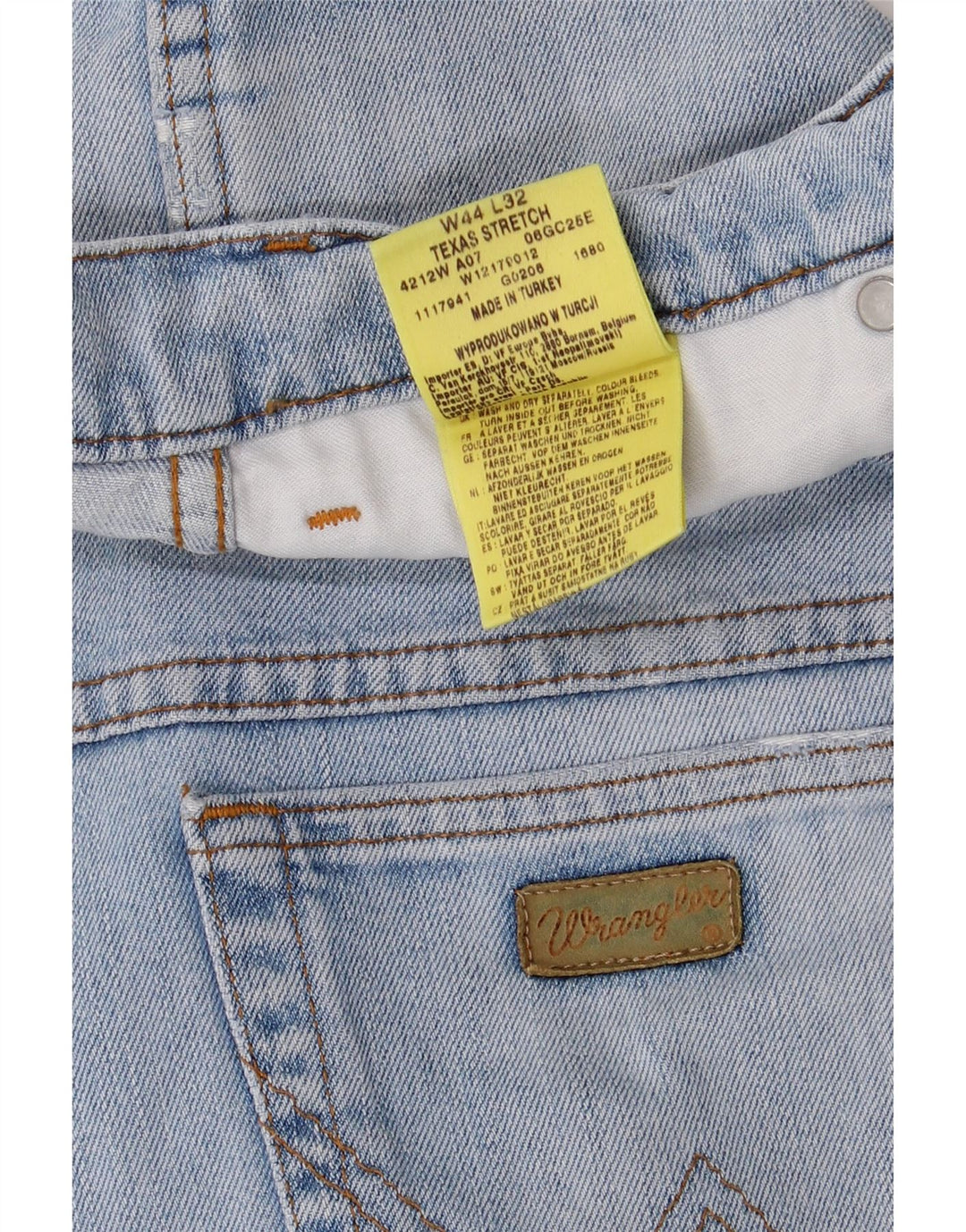 Ανδρικό τζιν ίσιο WRANGLER Texas Stretch W44 L28 Μπλε βαμβακερό