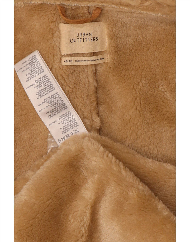 URBAN OUTFITTERS Γυναικείο παλτό Sherpa UK 6 XS Μπεζ πολυεστέρας