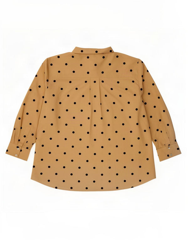 Marks & Spencer γυναικείο πουκάμισο μπλούζα UK 22 3XL Beige πουά