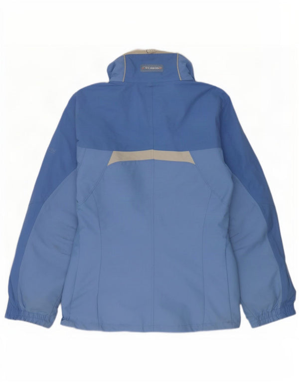 Columbia Womens Interchange Rain Jacket UK 16 Large Blue Colorblock Nylon