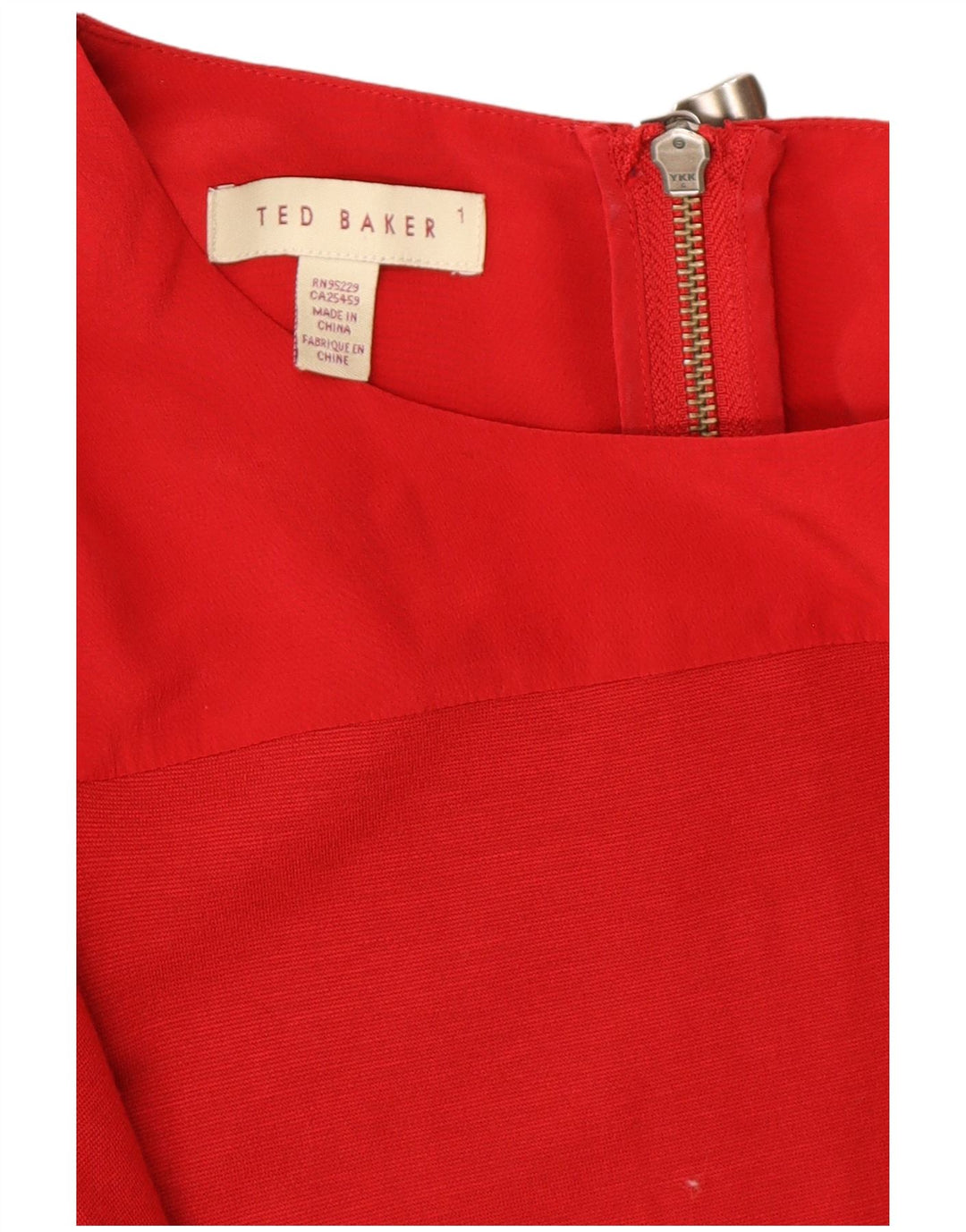 TED BAKER Γυναικείο μακρυμάνικο φόρεμα Basic Size 1 XS Red