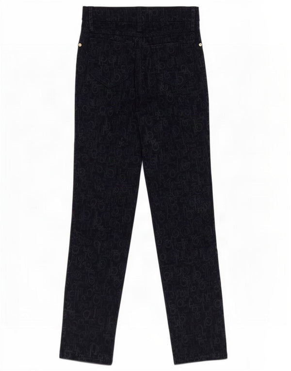 Roccobarocco Γυναικείο γραφικό casual παντελόνι IT 40 Small W26 L29 Navy Blue