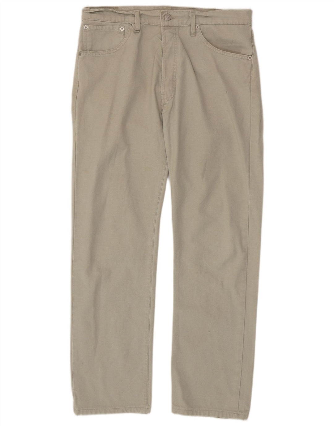 Levi's Mens 551 Straight Jeans W34 L32 Μπεζ βαμβακερό