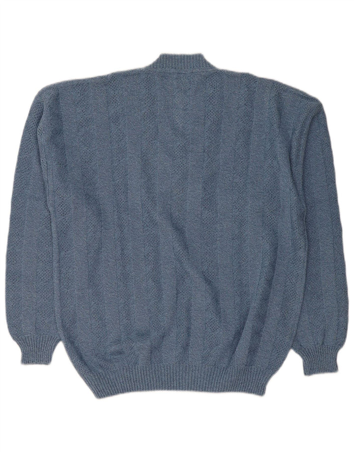 Lasa Γυναικείο πουλόβερ με λαιμόκοψη IT 46/48 Large Blue Argyle/Diamond
