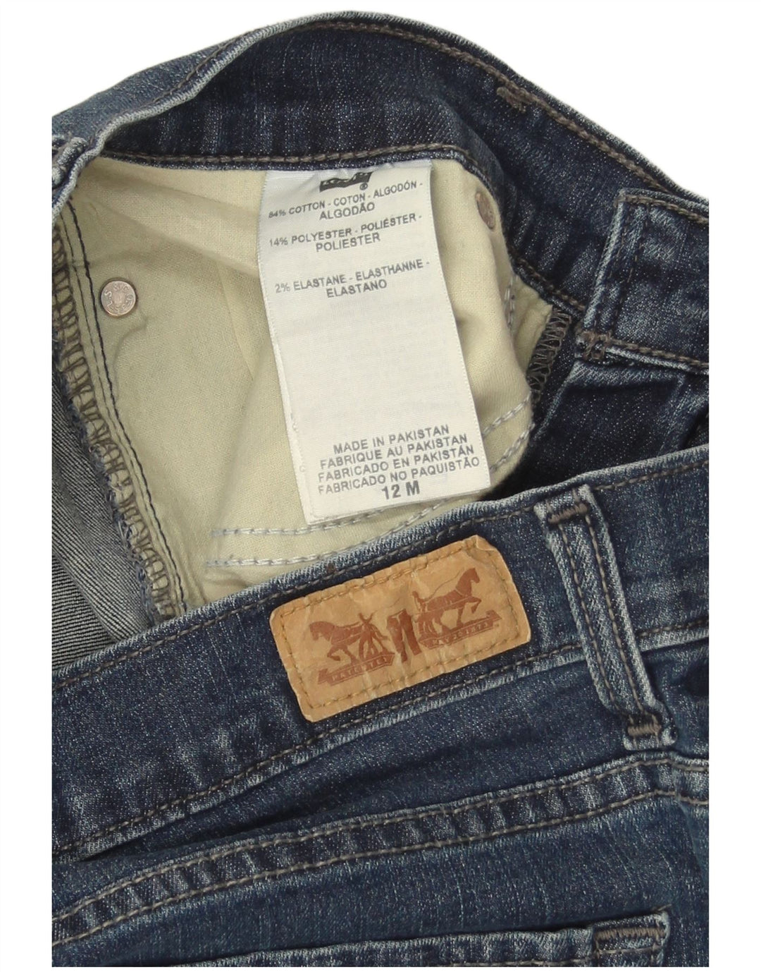 Levi's Womens 512 Bootcut Jeans US 12 Large W30 L31 Μπλε βαμβακερό