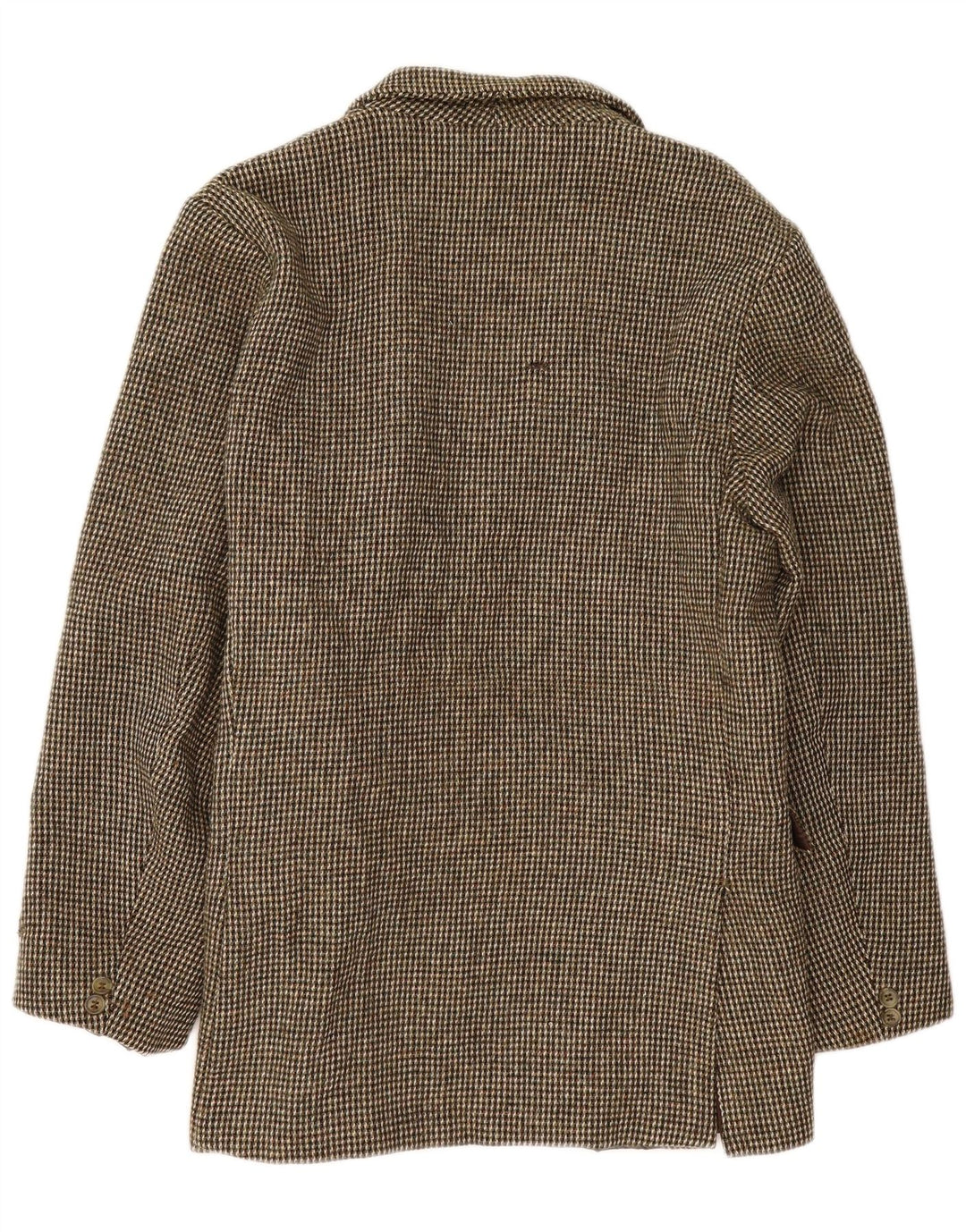 Ανδρικό μπουφάν Harris Tweed με 3 κουμπιά σακάκι UK 40 Large Brown Check New Wool