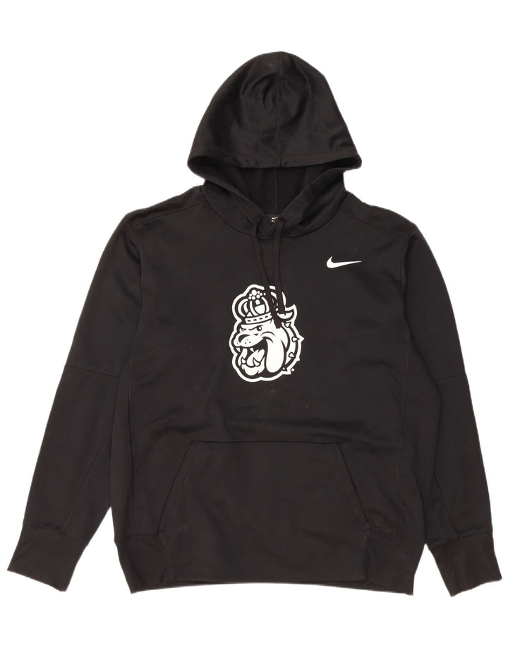 NIKE Ανδρικό Dri Fit Graphic Hoodie Jumper Μεγάλος Μαύρος Πολυεστέρας