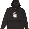 NIKE Ανδρικό Dri Fit Graphic Hoodie Jumper Μεγάλος Μαύρος Πολυεστέρας