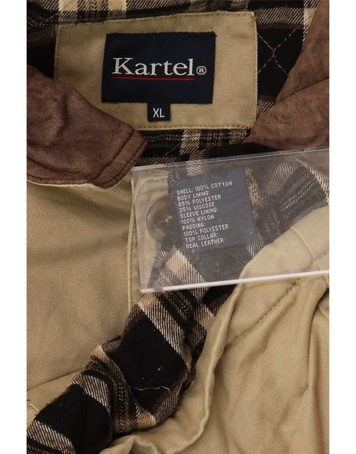 KARTEL Mens Utility Jacket UK 42 XL Beige Cotton