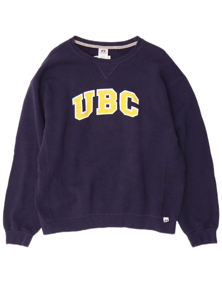 RUSSELL ATLETIC Γυναικεία φούτερ Jumper UK 16 Large Navy Blue