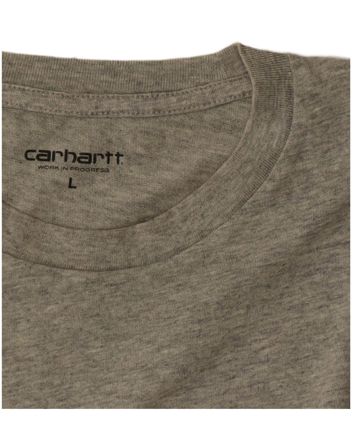 Ανδρικό γραφικό T-Shirt Carhartt Top Large Grey Flecked