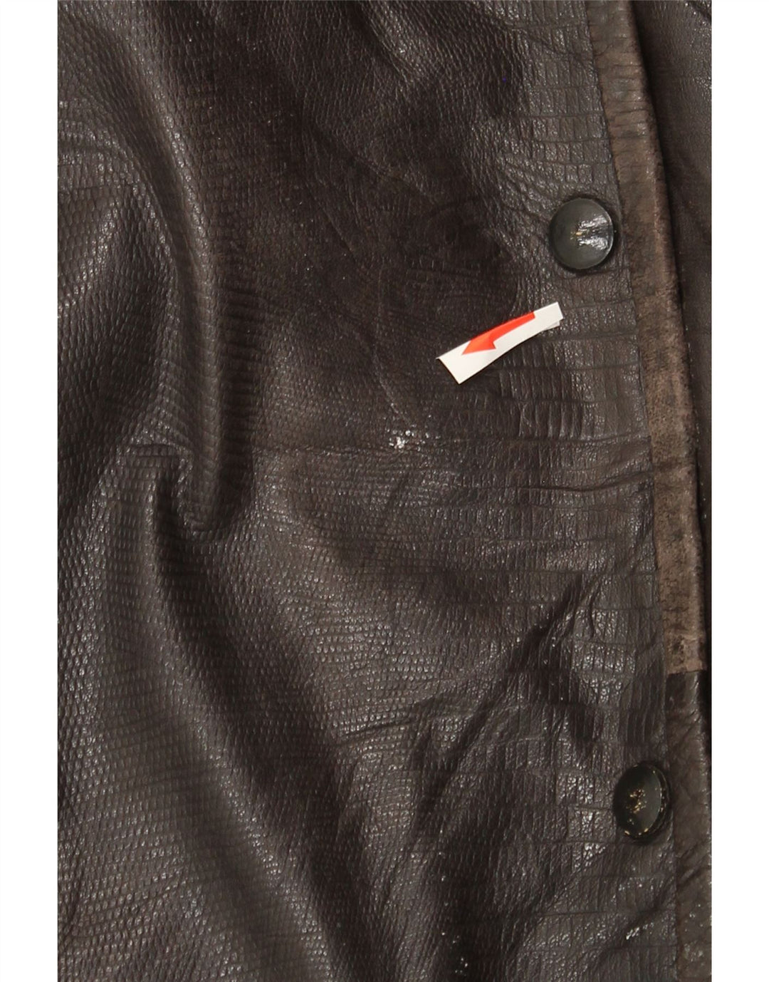 Vintage Γυναικείο Oversized Δερμάτινο Μπουφάν EU 44 XL Καφέ Δερμάτινο