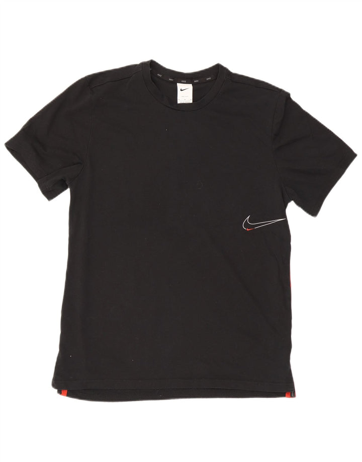 Ανδρικό γραφικό μπλουζάκι Nike, μεσαίο μαύρο χρώμα, βαμβακερό