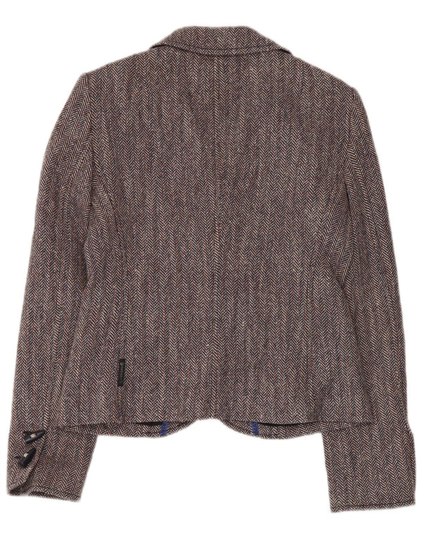 ARMANI JEANS Γυναικείο σακάκι με 4 κουμπιά μπλέιζερ IT 42 Μεσαίο γκρι ψαροκόκκαλο