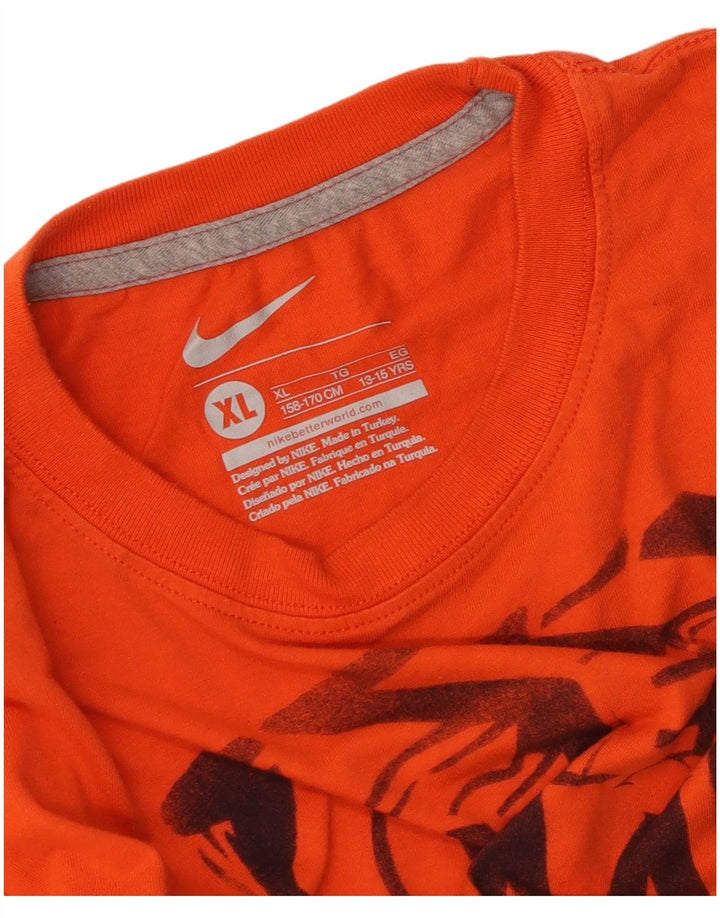 Nike Boys Graphic T-Shirt Top 13-14 Years XL Orange
