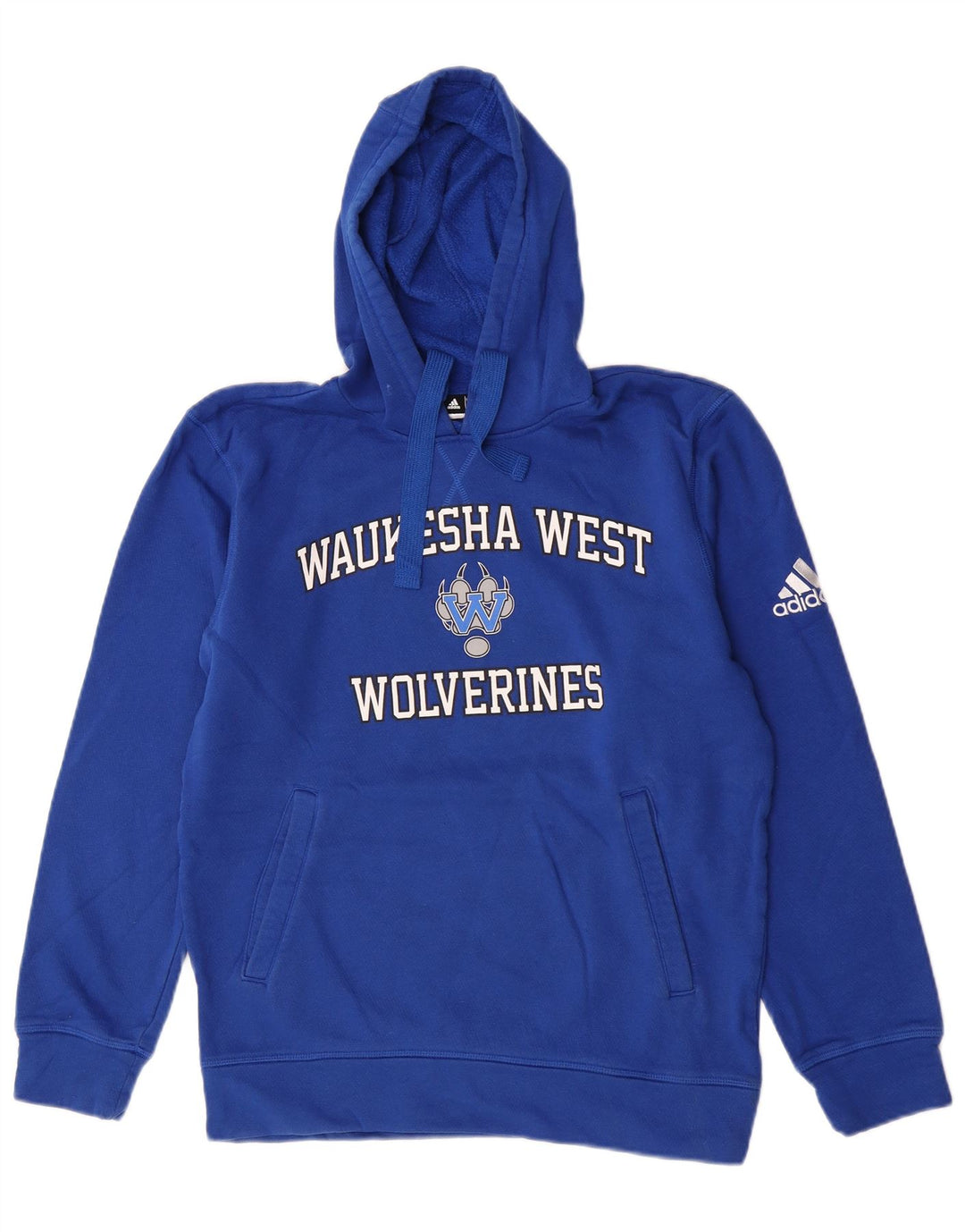 Adidas Ανδρικά Wolverines Graphic Hoodie Jumper Small Blue