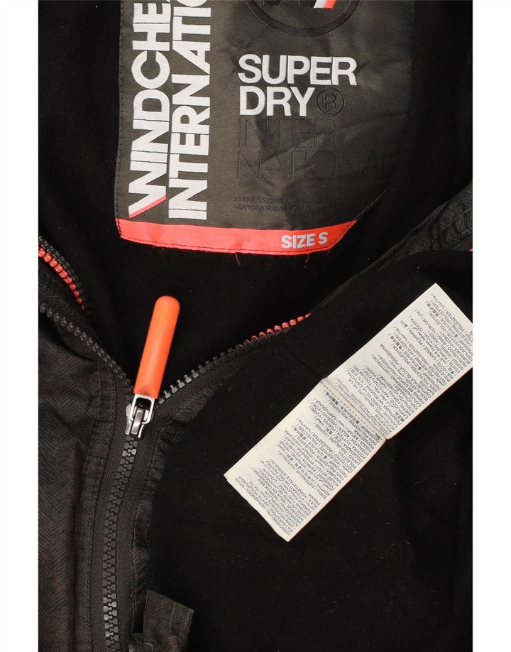 Ανδρικό μπουφάν SUPERDRY με κουκούλα αντιανεμικό UK 36 Small Grey Ψαροκόκαλο