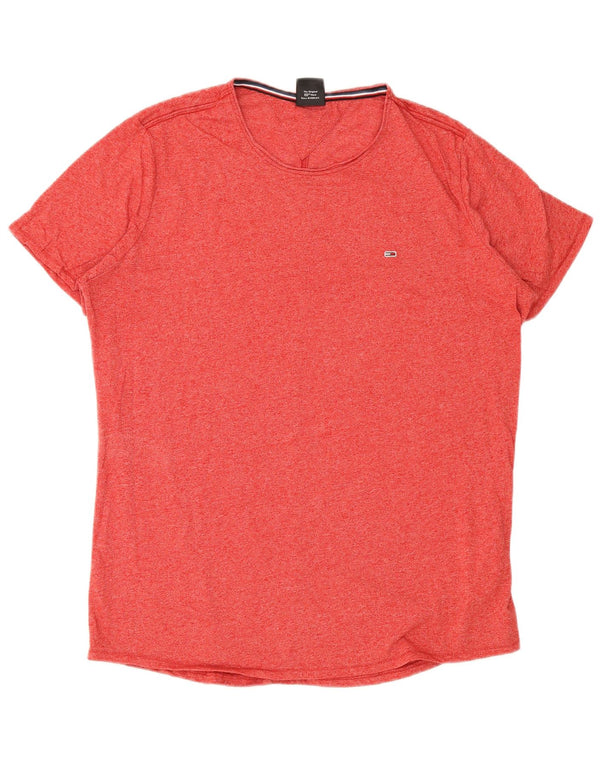 Ανδρικό T-Shirt Tommy Hilfiger Top 2XL από βαμβακερό κόκκινο χρώμα