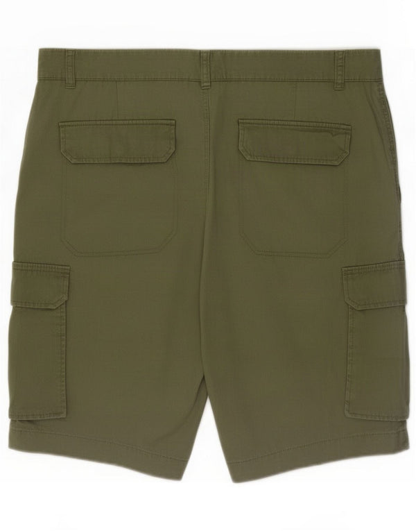 Marks & Spencer Mens Cargo Shorts Large W36 Khaki Cotton