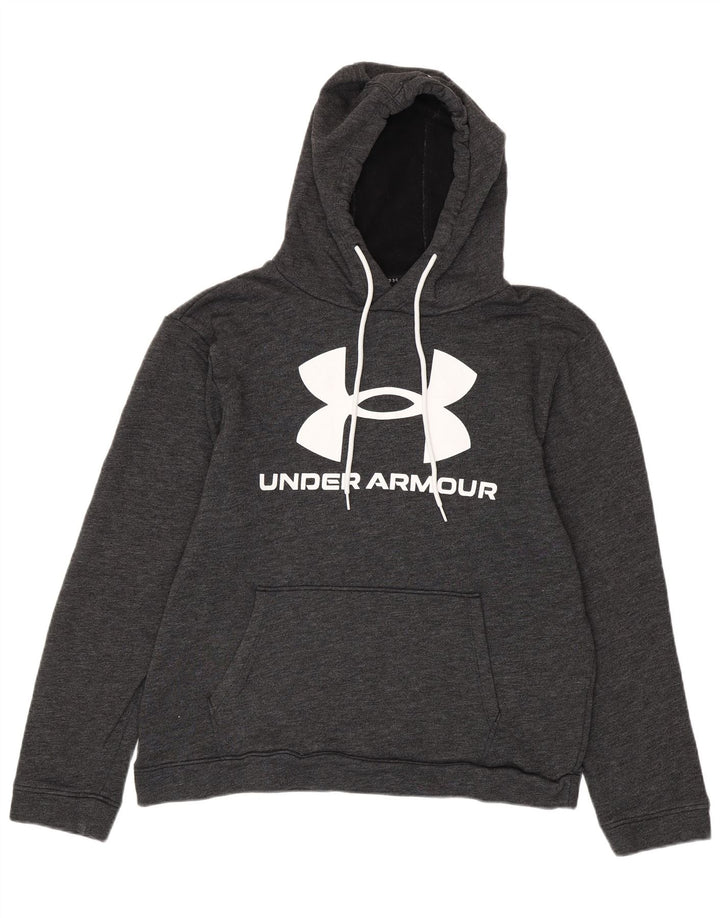 UNDER ARMOUR Ανδρικά γραφικά φούτερ με κουκούλα, με μεγάλο γκρι φλύκταινα