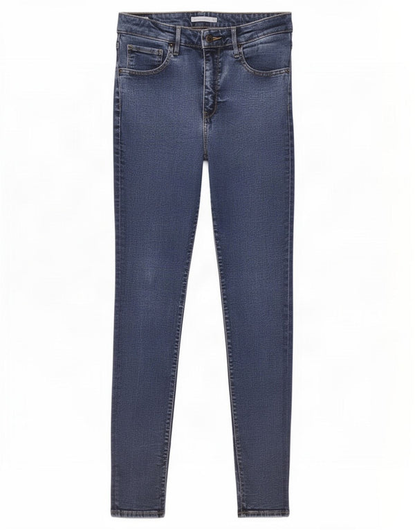 Levi's Womens 721 High Rise Skinny Jeans W31 L32 Blue Lyocell