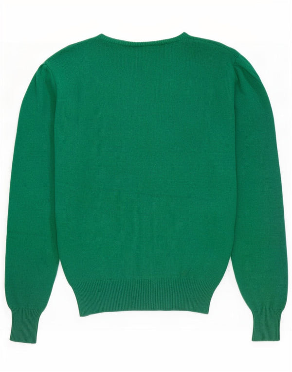 Γυναικείο πουλόβερ Benetton Boat Neck Jumper IT 48 XL Πράσινο παρθένο μαλλί