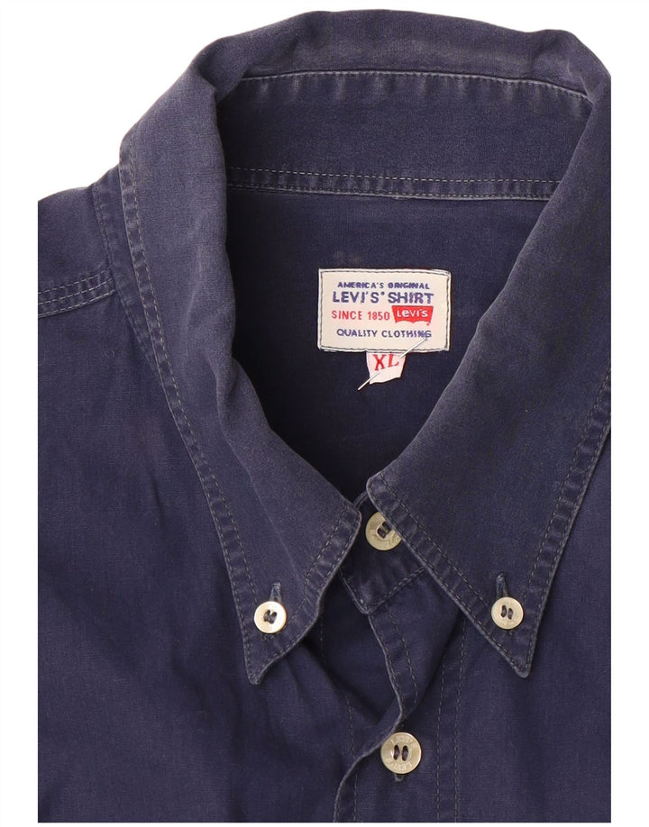 Ανδρικό πουκάμισο LEVI'S XL Navy Blue