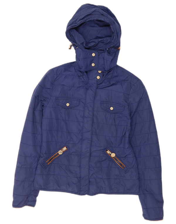 Massimo Dutti Γυναικείο Καπιτονέ μπουφάν EU 36 Small Blue Nylon