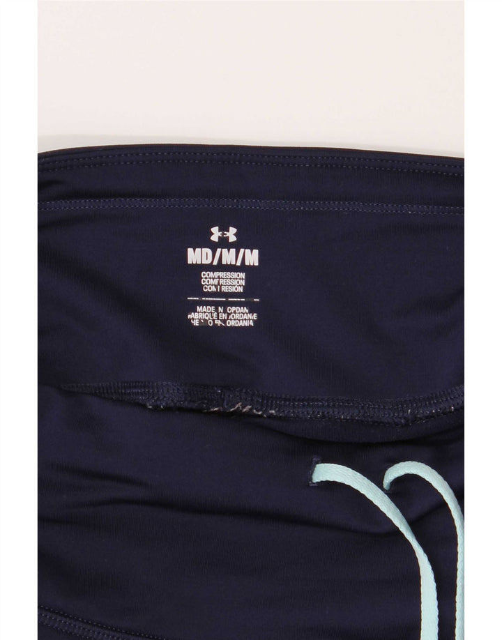 Under Armour Γυναικεία γραφικά κολάν UK 12 Medium Navy Blue Polyester