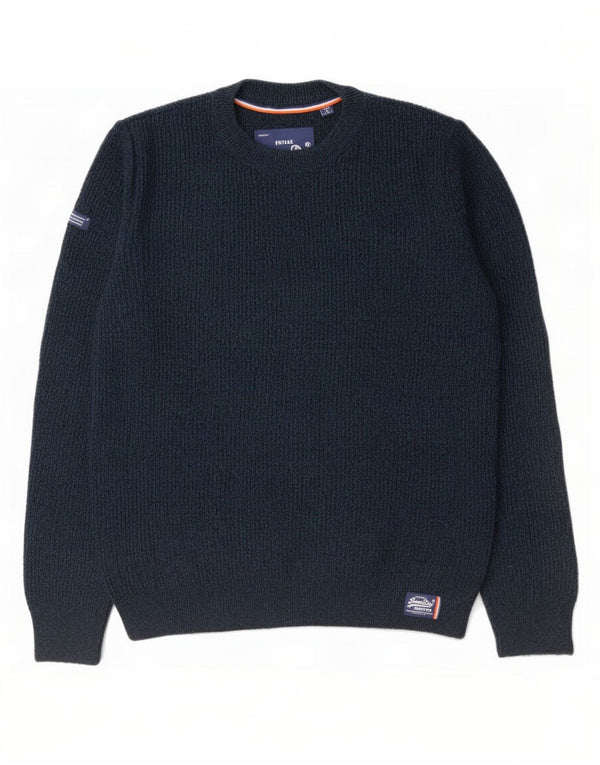 Ανδρικό πουλόβερ με λαιμόκοψη Superdry XL Navy Blue