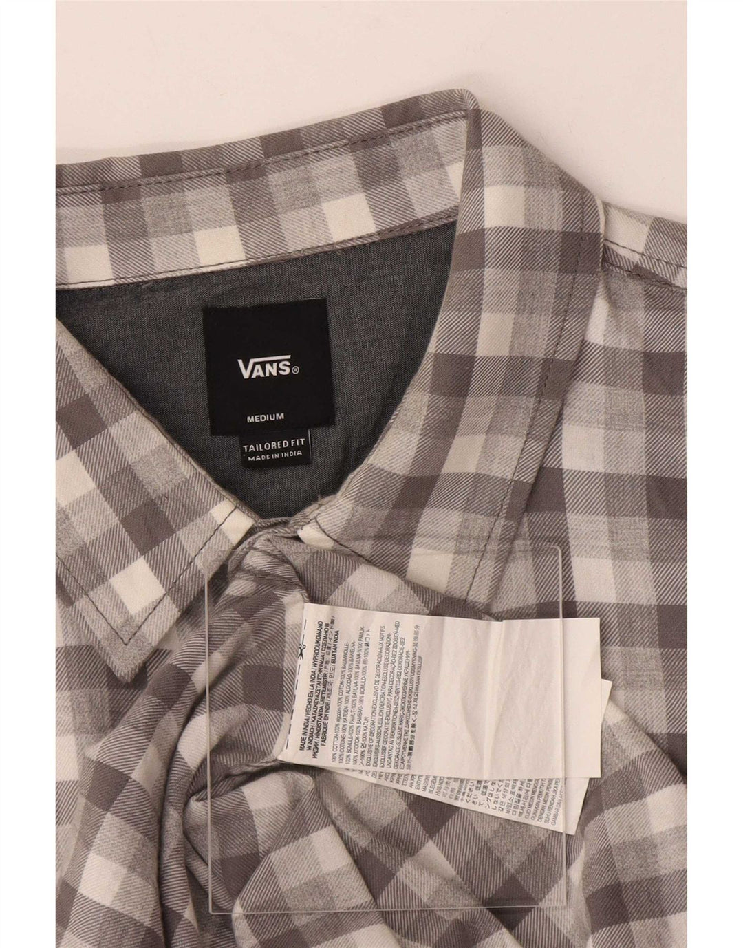 Ανδρικό πουκάμισο Vans Tailored Fit, μεσαίο γκρι βαμβακερό