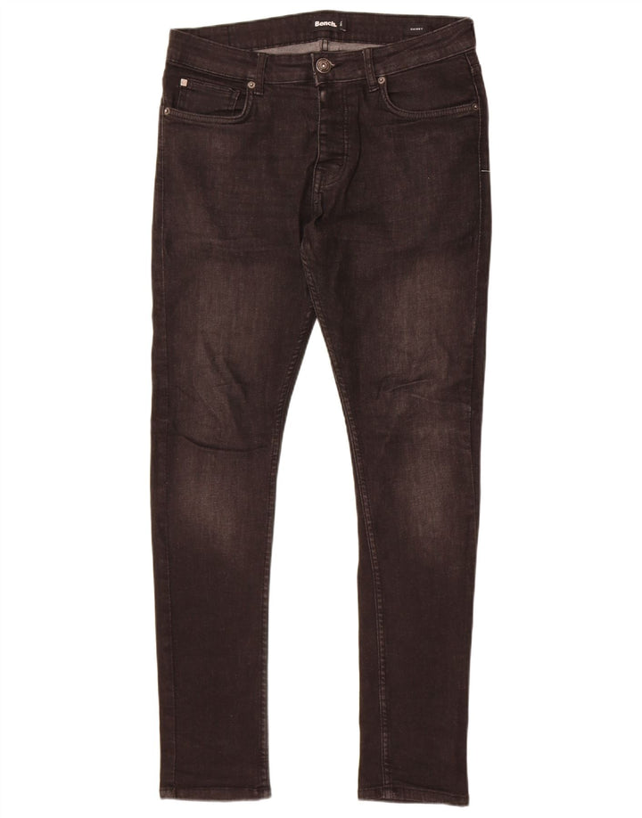 Πάγκος Ανδρικό Skinny Jeans W32 L32 Μαύρο βαμβακερό