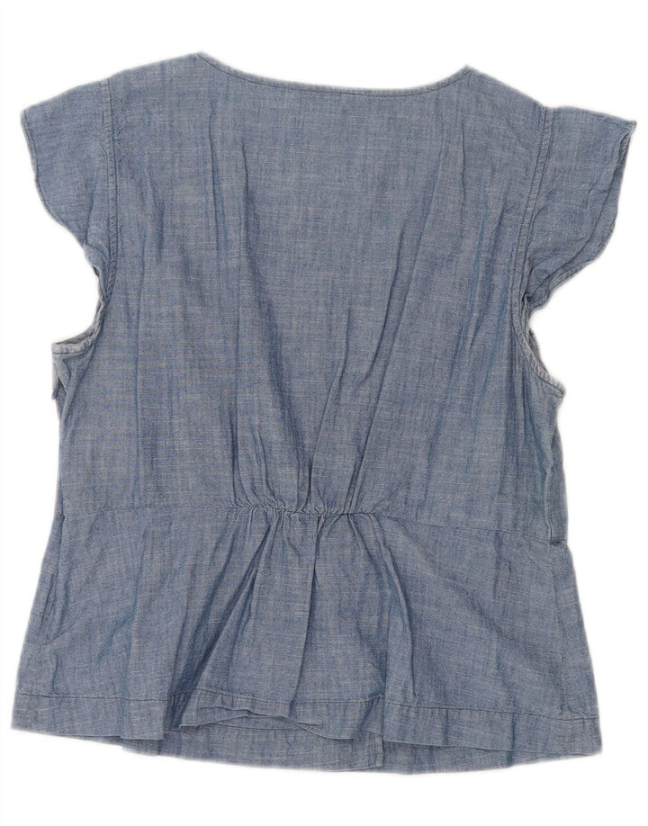 Γυναικεία μπλούζα J. CREW Top UK 14 Large Blue Cotton