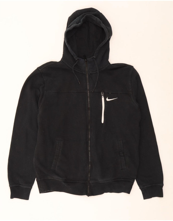 Ανδρικό πουλόβερ Nike με φερμουάρ, μεσαίο μαύρο βαμβακερό