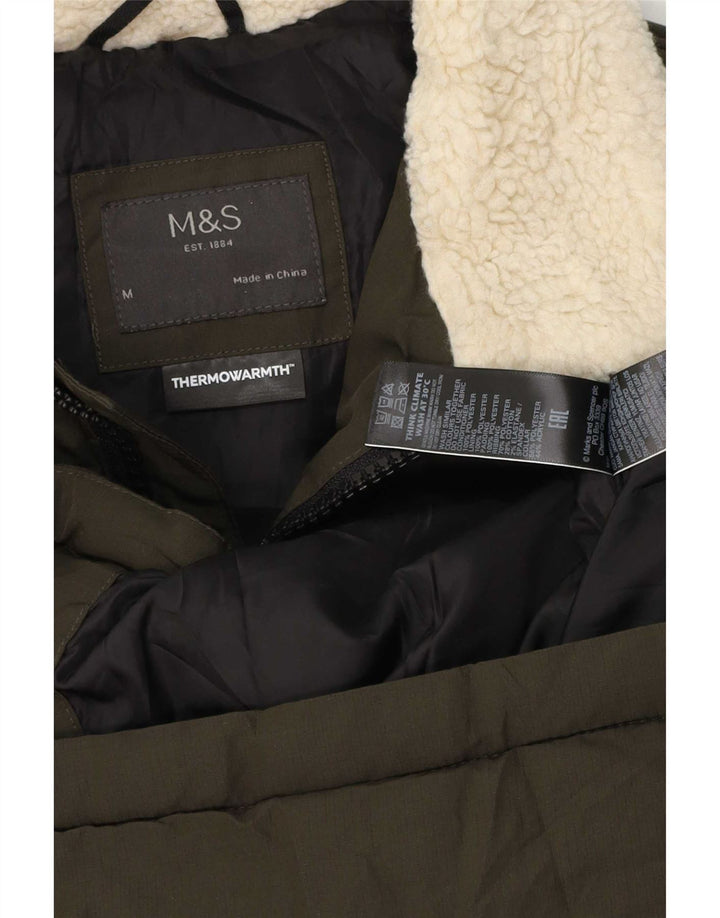 Ανδρικό μπουφάν Marks & Spencer UK 38 Medium Khaki Colorblock Polyester