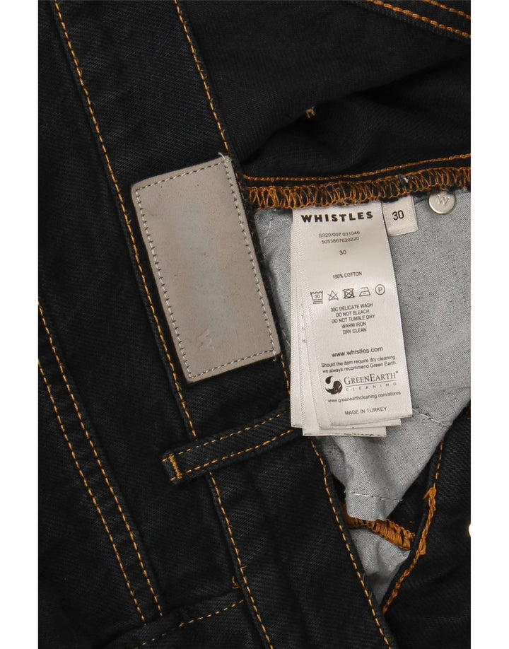 WHISTLE Γυναικείο Tapered Cropped Jeans W30 L27 Navy Blue Cotton