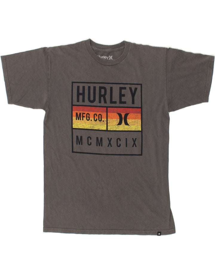 HURLEY Mens Graphic T-Shirt Top Medium Grey Cotton Vintage Hurley and Second-Hand Hurley from Messina Hembry 