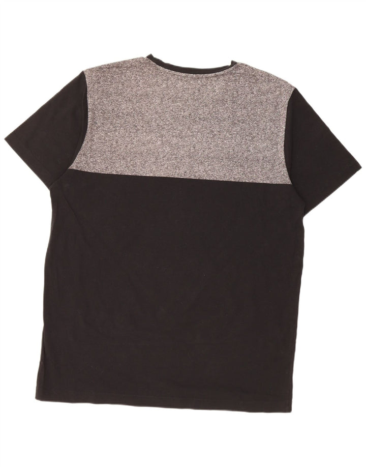 Ανδρικό γραφικό μπλουζάκι HUGO BOSS Top Large Black Colorblock Βαμβακερό