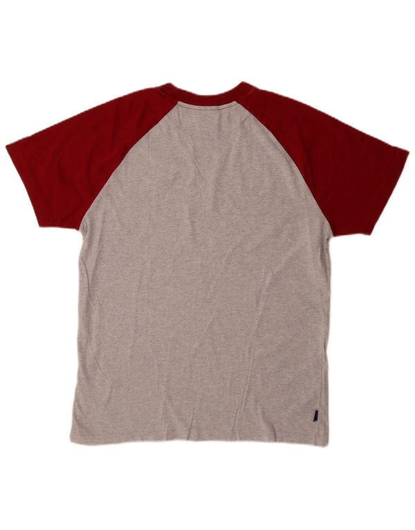 Ανδρικό μπλουζάκι Superdry Top Medium Grey Colourblock Βαμβακερό